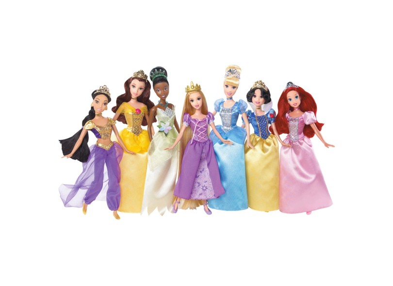 Boneca Princesas Disney T1839 Kit com 7 Mattel