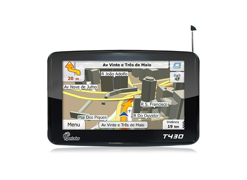 GPS Automotivo Apontador Touchscreen T430