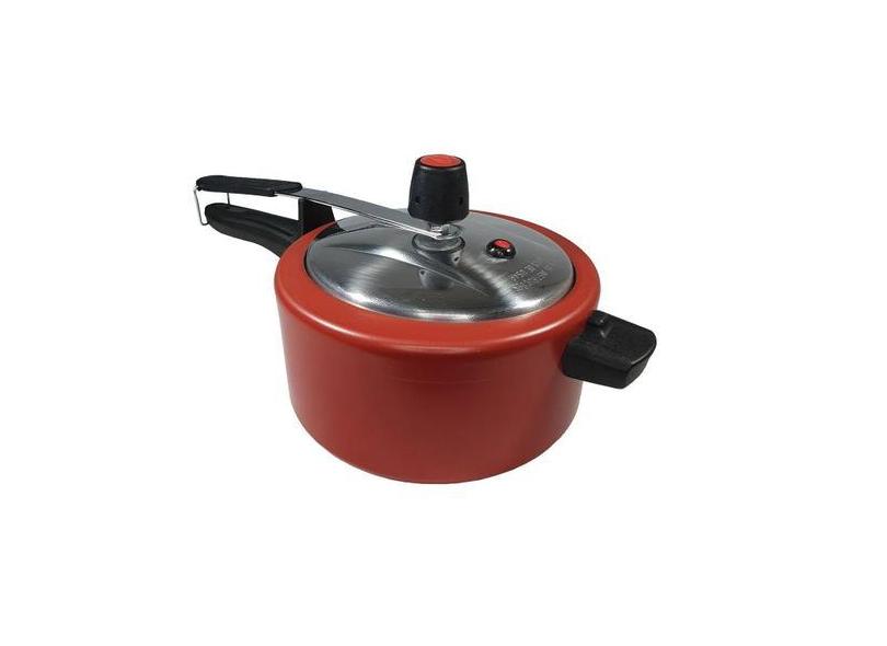 Panela De Pressão 3,0 Lts Vermelho Rouge Antiaderente Teflon 5 Camadas
