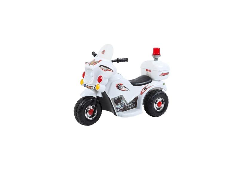 Mini Moto Elétria Infantil Com Baú Branco