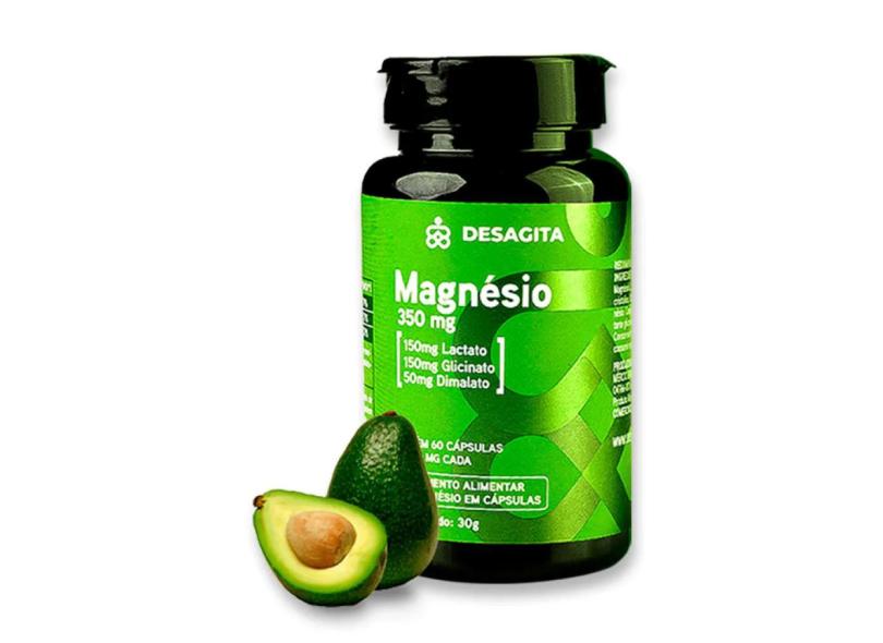 Magnésio Glicinato + Lactato + Dimalato - 60 Cápsulas - Desagita®