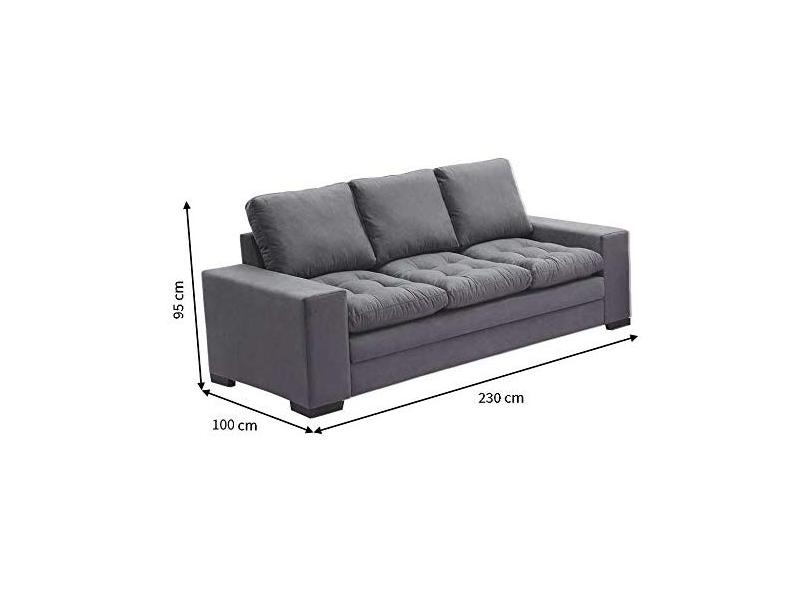 Sofá 3 lugares Suede Camburí Mobly com o Melhor Preço é no Zoom