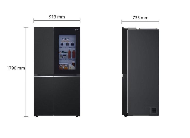 Geladeira LG GC-V257SQV Frost Free Side by Side 647 Litros cor Preto Inox