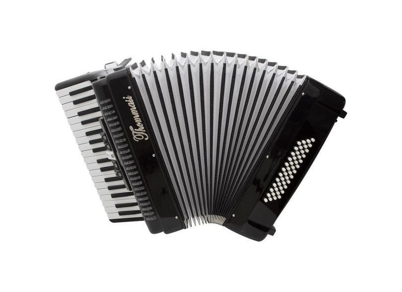 Acordeon 48 Baixos 34 Teclas Ta 4805 Preto Thommasi F097