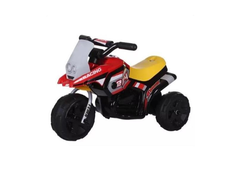 Mini Triciclo Elétrico Moto Infantil Luz Som Vermelho 6V - Belfix