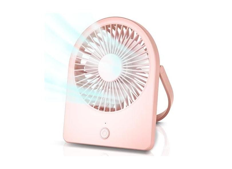 buywoo Ventilador de mesa USB portátil, alimentado por USB-A pequeno ventilador pessoal com 3 velocidades, mini ventilador de mesa dobrável com vento forte, ultra silencioso para casa, escritório,