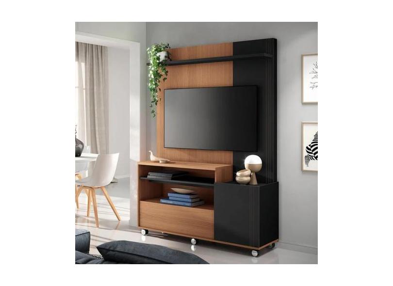Home Theater Timber para sala de estar Tv até 50 polegadas com rodízio