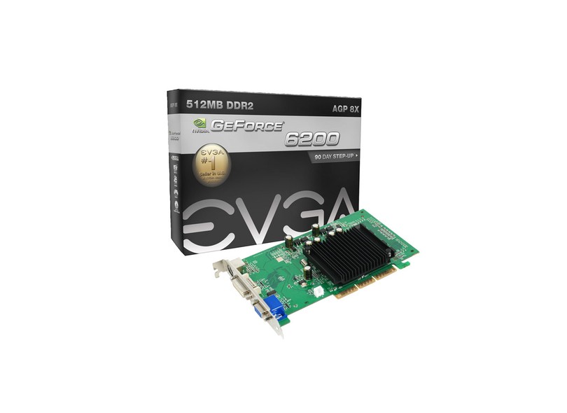 Placa de Video NVIDIA GeForce FX 6200 0.5 GB DDR2 64 Bits EVGA 512-A8-N403-LR