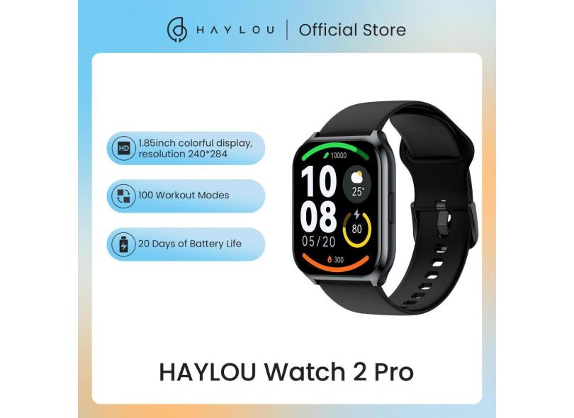 Smartwatch Haylou Watch 2 Pro com Tela 1.85 pol-Unissex