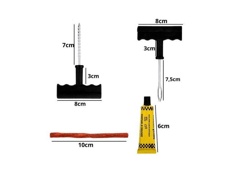 5 Remendo Macarrão Kit Reparo Pneus Durabilidade - HN