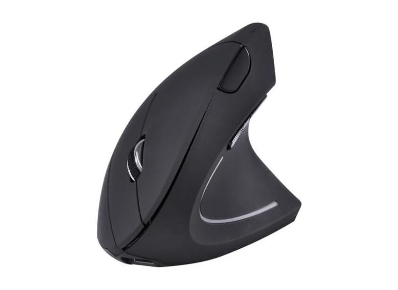 Mouse Vertical Sem Fio (Wireless e Bluetooth) 2400dpi Ka-6660 | Design Ergonômico, Alta Precisão, Bateria Recarregável e Botões Programáveis | Compatível com Laptops, Tablets e Smartphones