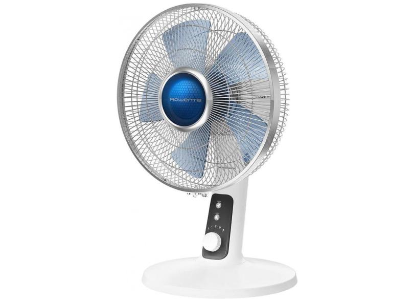 Ventilador de Mesa com 4 Velocidades, Ultra Silencioso, 110V 45W, Rowenta VU2730, Branco