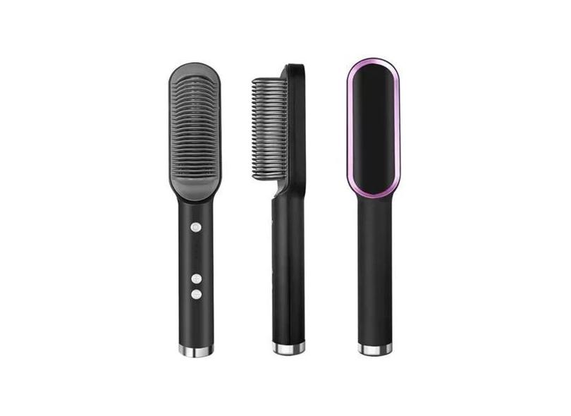 Escova Secadora Profissional Seca Alisa Modela Cabelo Preta - DUKIE