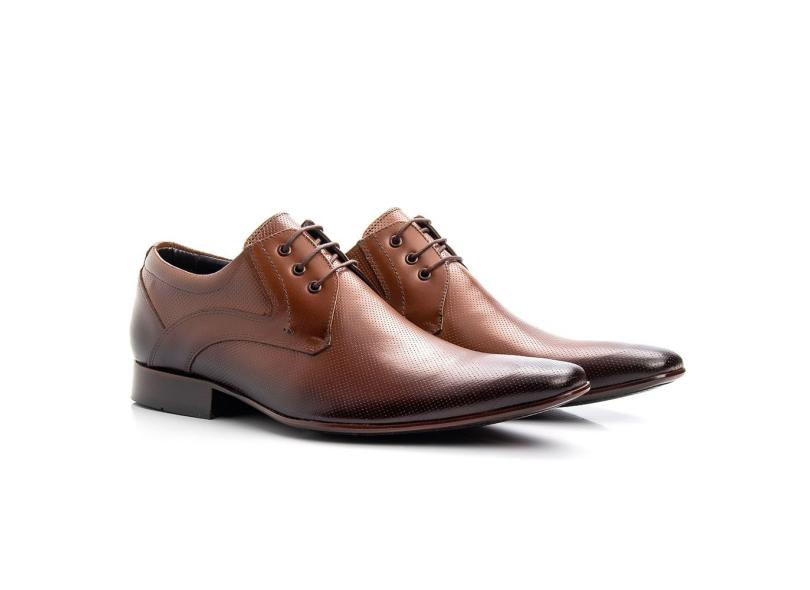Sapato Social Masculino Bigioni Estilo italiano Microfuros em Couro 379  Whisky com o Melhor Preço é no Zoom