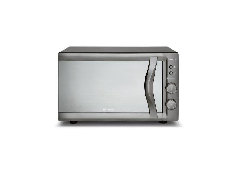 Forno Elétrico Bancada Mueller Sonetto 44L Vidro 220v Prata, Prata, 22