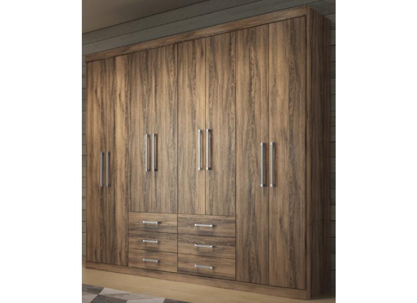 Guarda-Roupa Casal 8 Portas 6 Gavetas Master 8.6 Santos Andirá