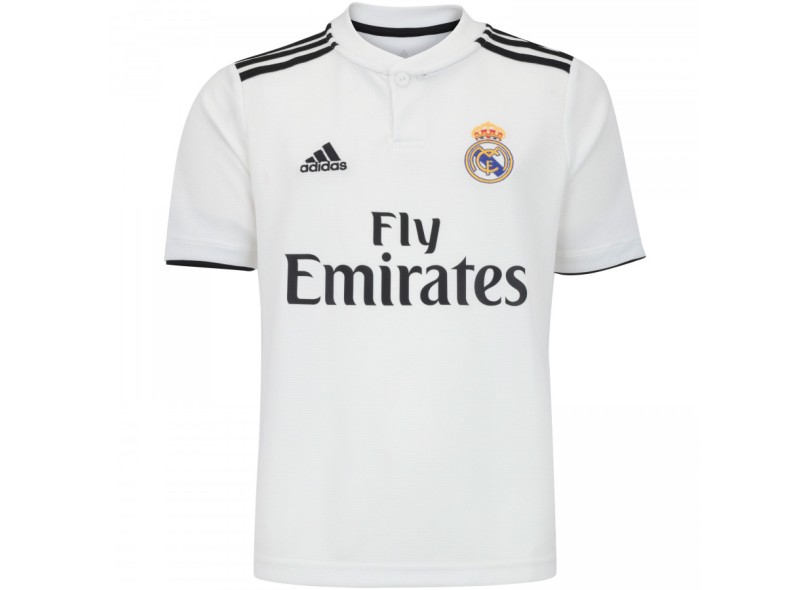 Camisa Torcedor Infantil Real Madrid I 2018/19 Adidas