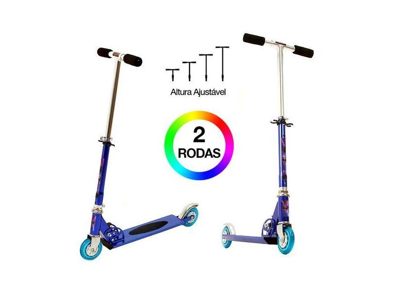 Patinete Scooter Superman De Alumínio Azul Radical - Dm Radical