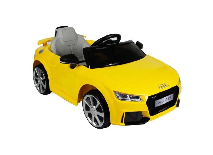 Mini Carro Elétrico Bel Brink Audi TT RS R/C Amarelo 12V 3+ 921705