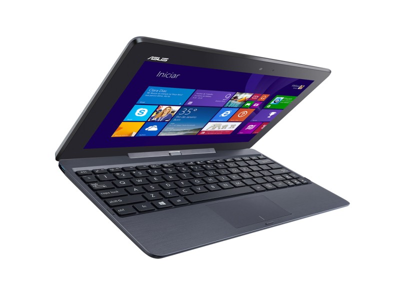 Notebook Conversível Asus Quad-Core Processor 2 GB de RAM HD 500 GB SSD 32 GB LED 10.1 " Touchscreen Windows 8.1 T100