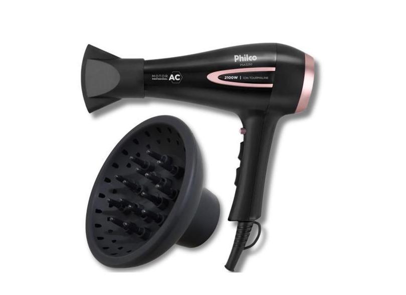 Secador de Cabelo Profissional Philco PSA3250 2100W Íon Tourmaline com