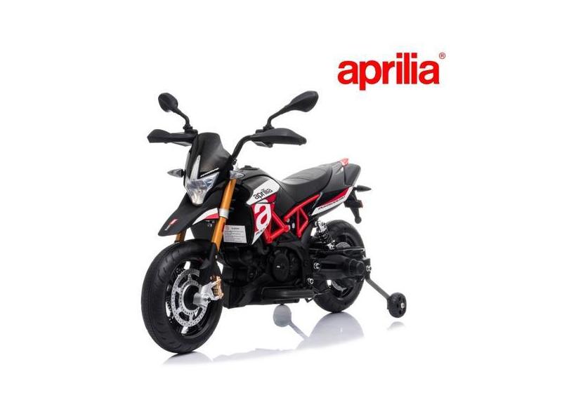 Mini Moto Elétrica Infantil Aprilia 12V Bivolt Chave Fárois Led 2 Velo