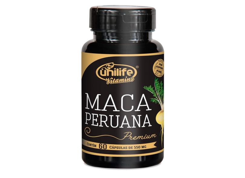 Maca Peruana Premium 550mg 60 cáps - Unilife