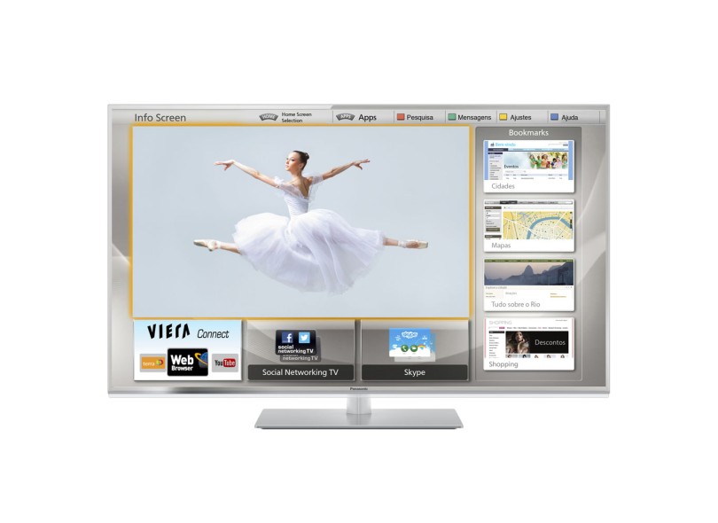 TV LED 50" Smart TV Panasonic Viera 3D Full HD 3 HDMI TC-L50ET60B