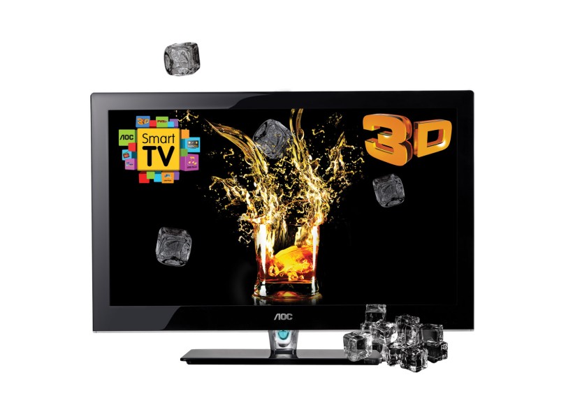 TV LED AOC Série 158z 46" 3D Full HD 4 HDMI Conversor Digital Integrado LE46H158z