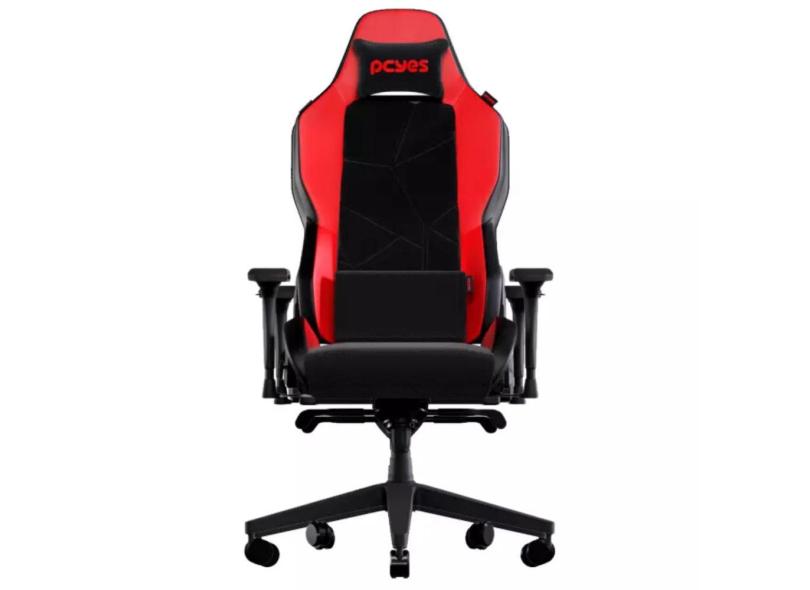 Cadeira Gamer Ergonômica Sentinel Red Magma Com Base de Metal Apoio de Braço 4D Almofada Magnética e Suporte de Lombar