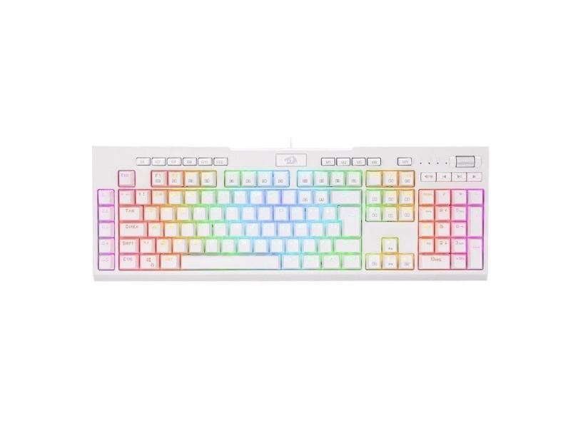 Teclado Gamer Brahma Pro K586W Rgb Switch Optico Blue Branco