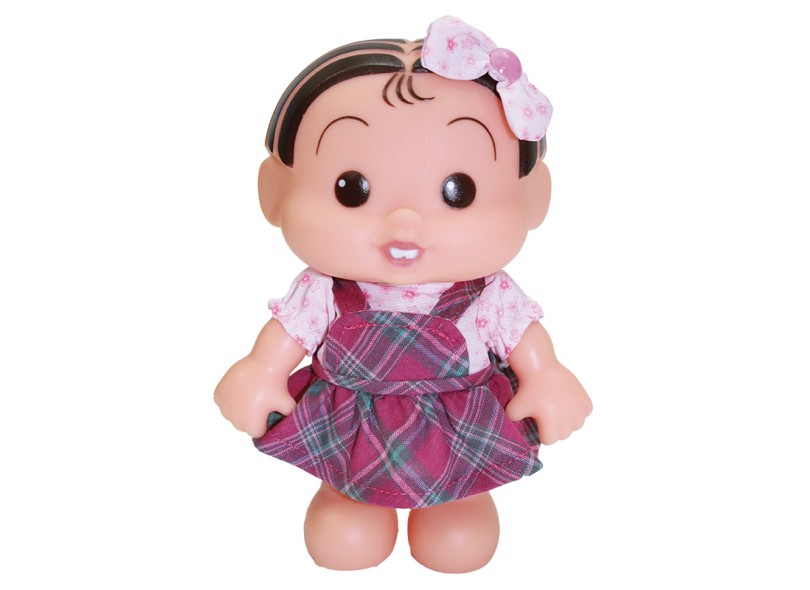 Boneca Turma da Mônica Mônica Fashion Macacão Rosa Multibrink
