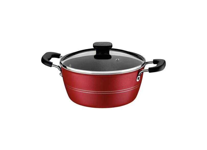 Caçarola Tramontina Sicília em Alumínio com Revestimento Interno e Externo em Antiaderente Starflon Excellent  24 cm 4,3 L
