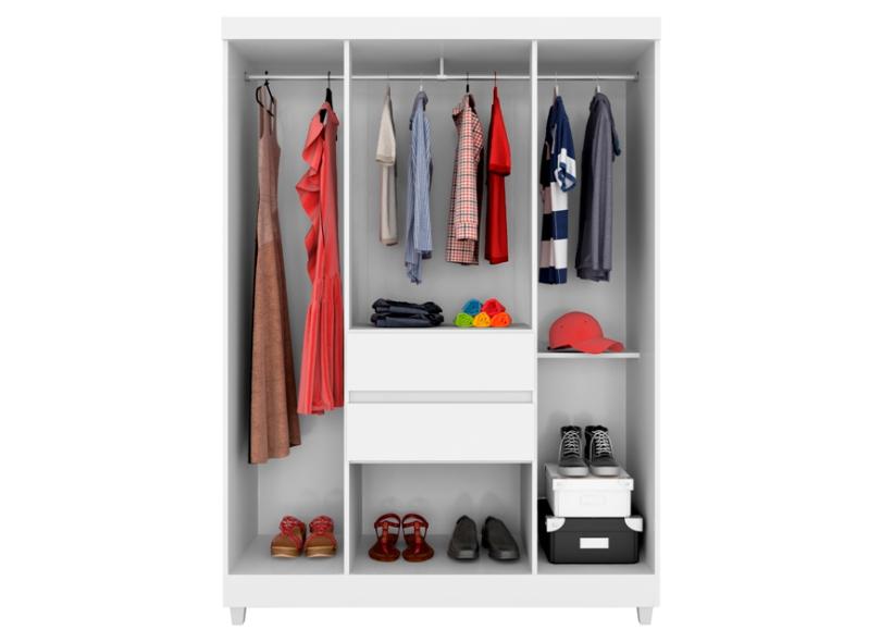 Guarda-Roupas Casal 6 Portas 2 Gavetas Ecom II Demóbile