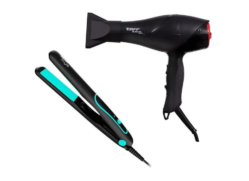 Taiff Secador Black Ion 2000W 110V E Chapa Style 210C Bivolt