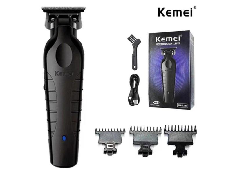 Aparador Pelos Kemei Km2299 Cabelo E Barba Preto Sem Fio