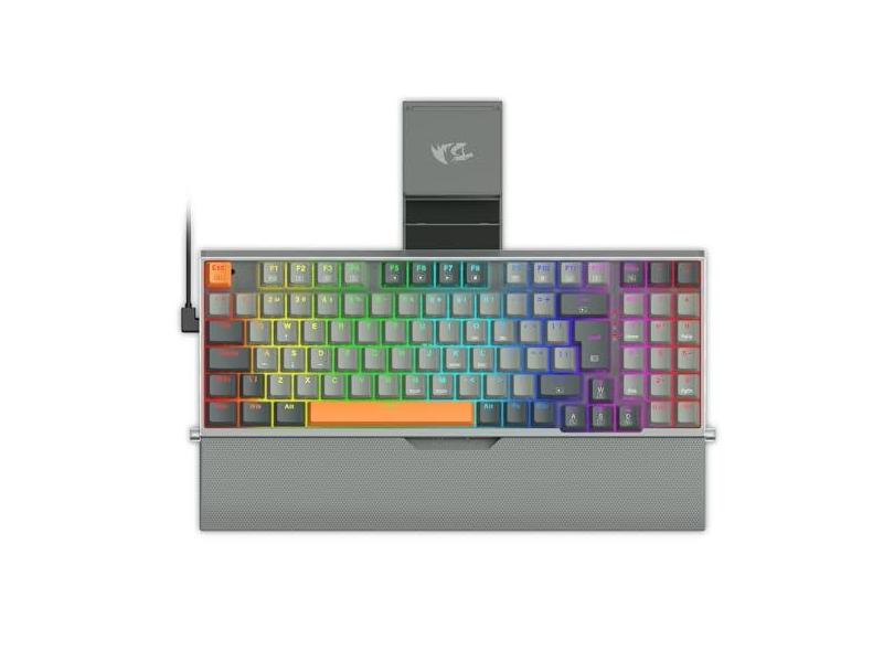 Teclado Mecânico Gamer Redragon Olaf RGB Cinza Compacto Switch Brown K648GG-RGB (PT-BROWN)
