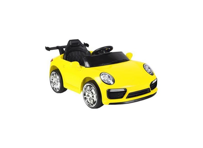 Mini Carro Carrinho Elétrico Infantil 12V Amarelo Rádio Usb Mp3 Contro