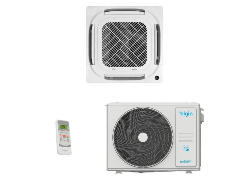 Ar-Condicionado Split Cassete Inverter 4 Vias R-32 Elgin Eco 24.000 BTUs Quente/Frio 220V Monofásico