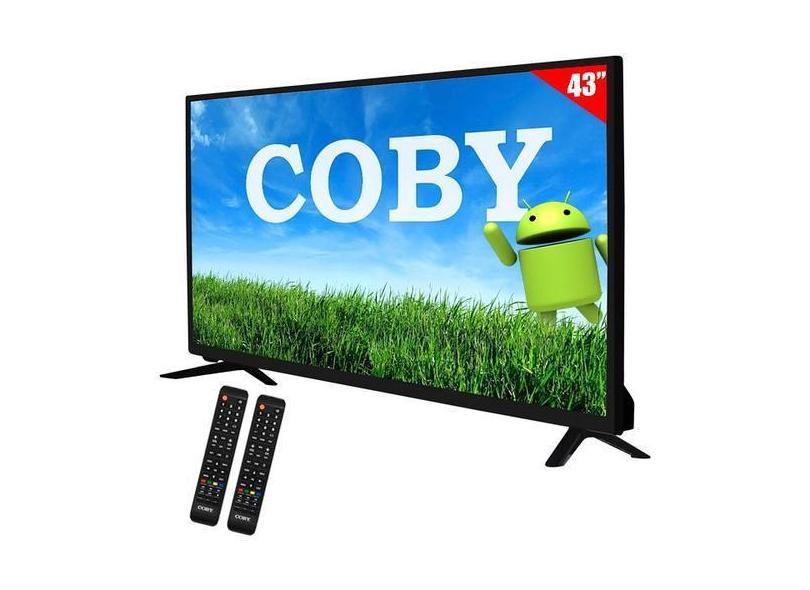 Smart TV LED 43" Coby CY3359-43SMS-BR Full HD Android Wi-Fi com Conver