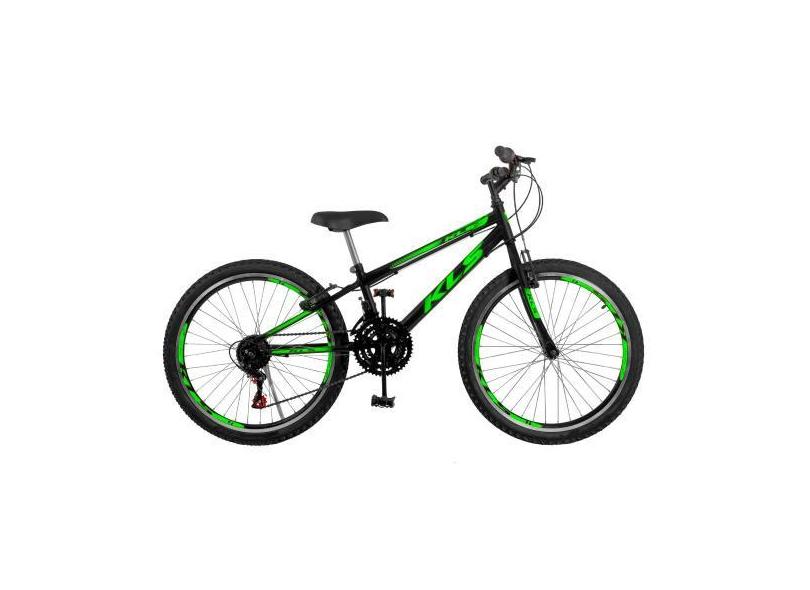 Bicicleta Aro 24 Kls Sport Gold Freio V-Brake Mtb 21 Marchas, Preto, V