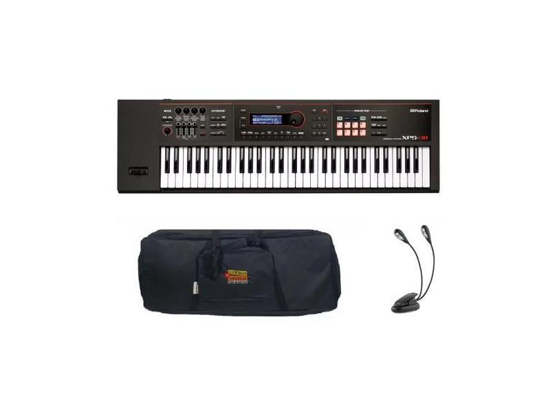 Kit Teclado Roland Xps30 Com Capa E Luminária