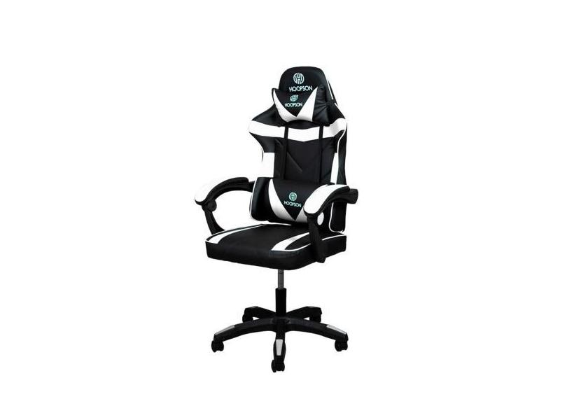 Cadeira Gamer Giratória Ajustável Preto / Branco Hoopson