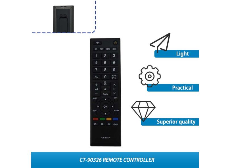 Universal LED Smart TV HD remoto Inglês controle remoto para Toshiba com o Melhor Preço é no Zoom