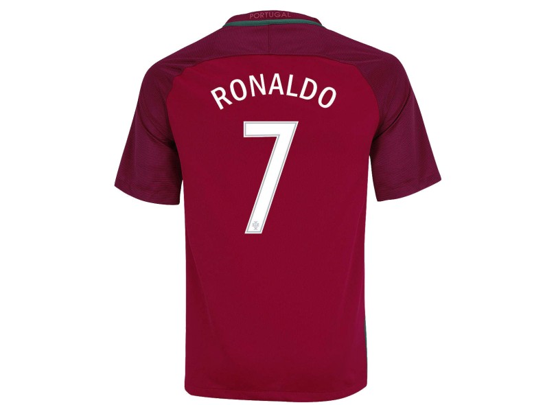 Camisa Torcedor Portugal I 2016 com Número Nike