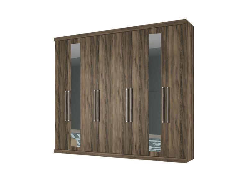 Guarda-Roupas Casal 8 Portas 6 Gavetas com Espelho Ele e Ela Santos Andirá