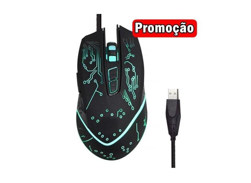 Mouse Gamer USB 1200DPI 7 Botoes RGB Haiz * - EXBOM