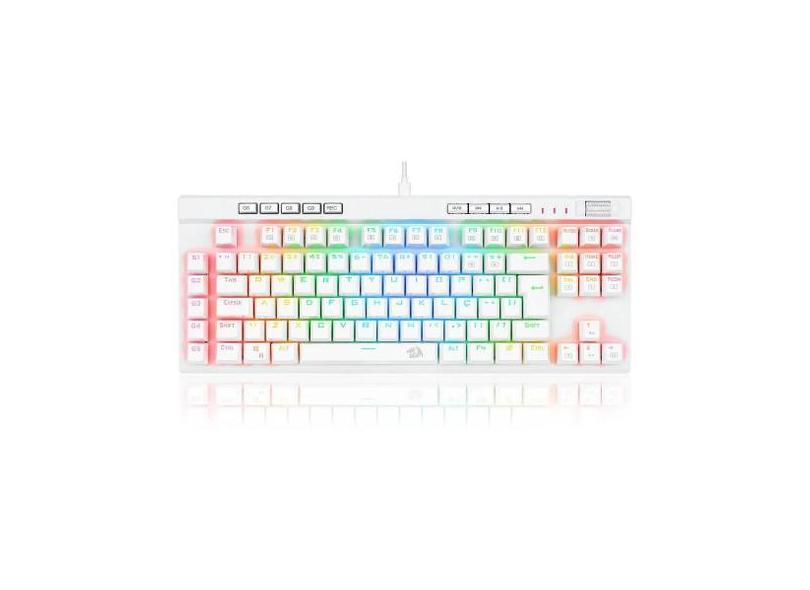 Teclado Optico Gamer Magic-Wand Pro Rgb Branco Switch ul - Redragon
