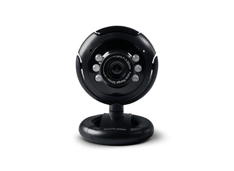 Webcam Night Vision 480p Microfone Embutido Conexão USB Plug And Play 
