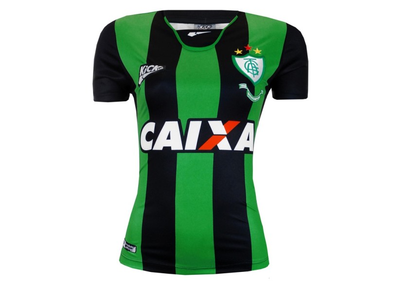Camisa Torcedor feminina América Mineiro I 2016 com Número Kickball